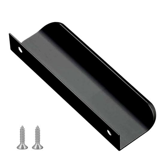 Ручка шкафа для пальцев Нержавеющая полированная поверхность Закругленный край Ручка шкафа для пальцев Скрытая ручка