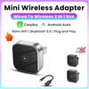 2 In1 Wireless CarPlay Wired To Wireless Android Auto Adapter Mini Smart AI Box Type-C USB Plug and Play