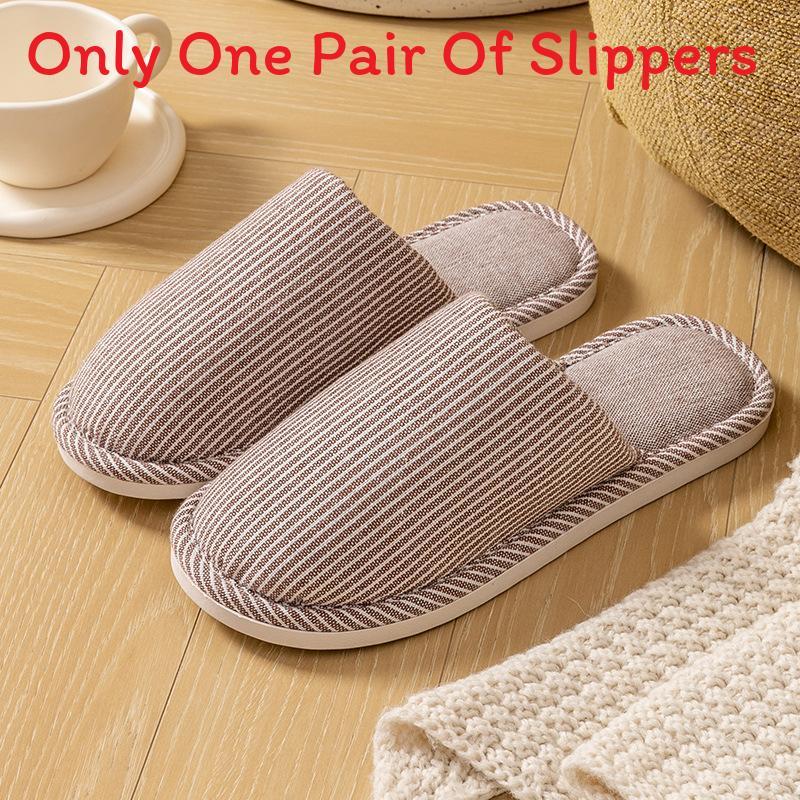 Style Cotton Slippers For Home Indoor Non Slip Soft Bottom Warm Footwear For Adults