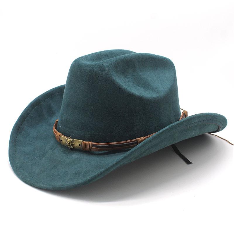 Западная ковбойская шляпа шерстяной цилиндр панк шляпа для верховой езды цилиндр со скрытой волной