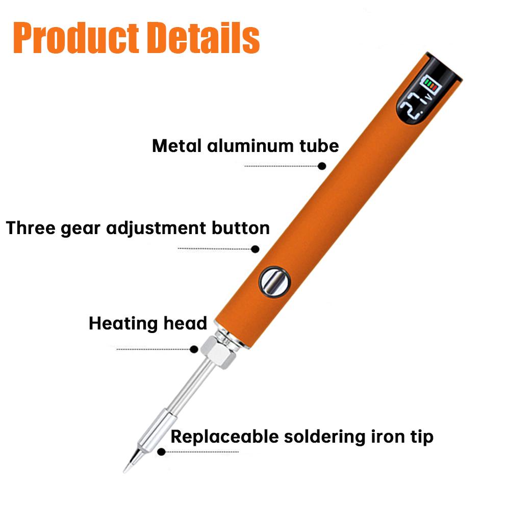 650 мАч Удобный USB-паяльник USB-выжигатель 510 разъем LED дисплей батареи трехскоростной регулируемый напряжение