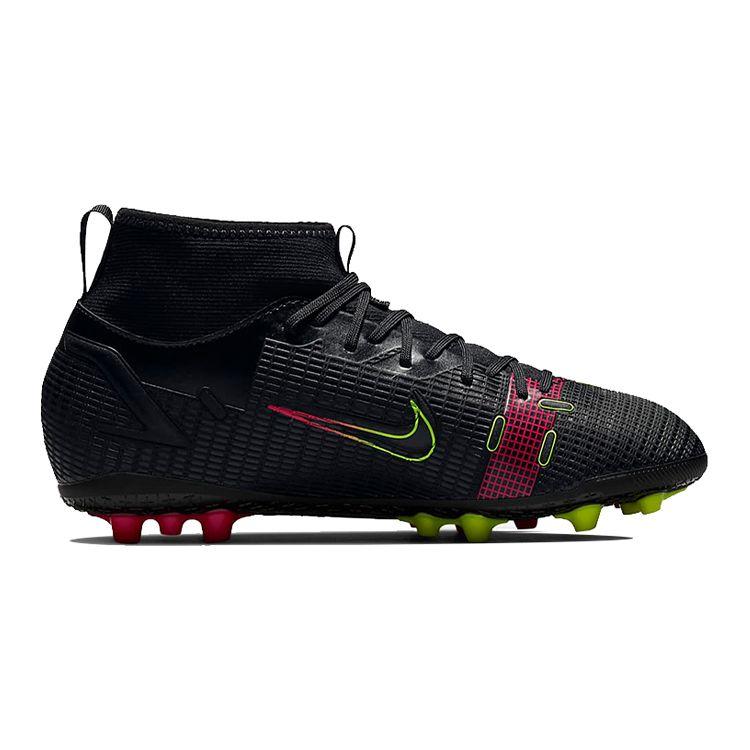 Nike Mercurial Superfly 8 Jr Assassin 14 Academy AG Lace-Up Professional Fit Mid-Top Kids Soccer Shoes Kids Soccer Shoes Black Orange CV0732-090