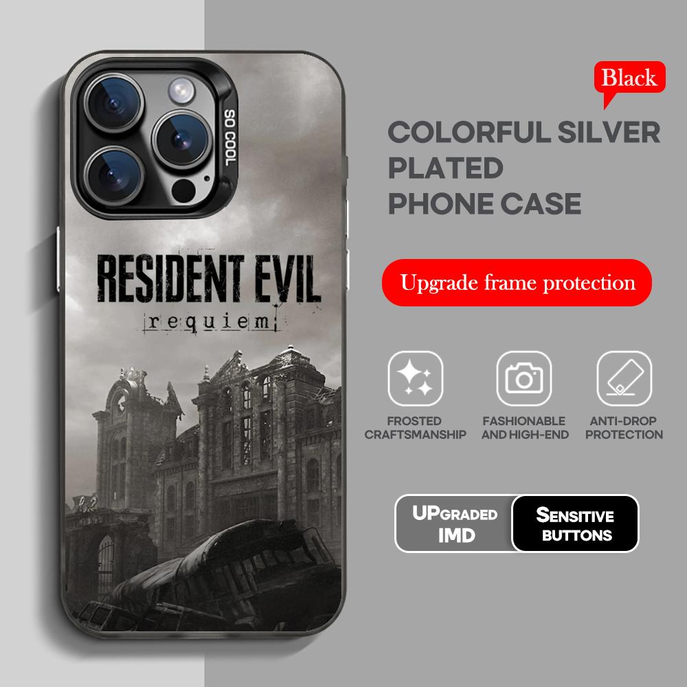 Новый чехол для телефона Resident Evil Requiem черный IMD Цветной Серебристый Подходящий чехол для iPhone 17 16 e 15 14 13 12 11 Pro Max
