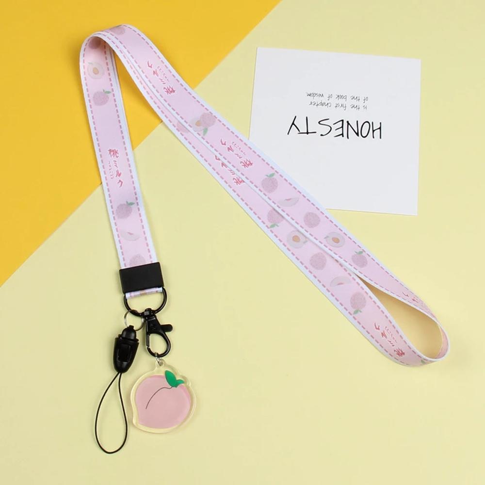 Long Lanyard Neck Strap Keychain Lanyards Cell Phone Lanyard Mobile Phone Straps Fruit Lanyard