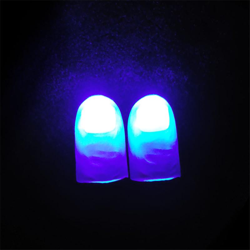 2 шт., супер яркий красочный свет, мигающий палец, модная волшебная опора, лампа для большого пальца, забавная детская светящаяся игрушка