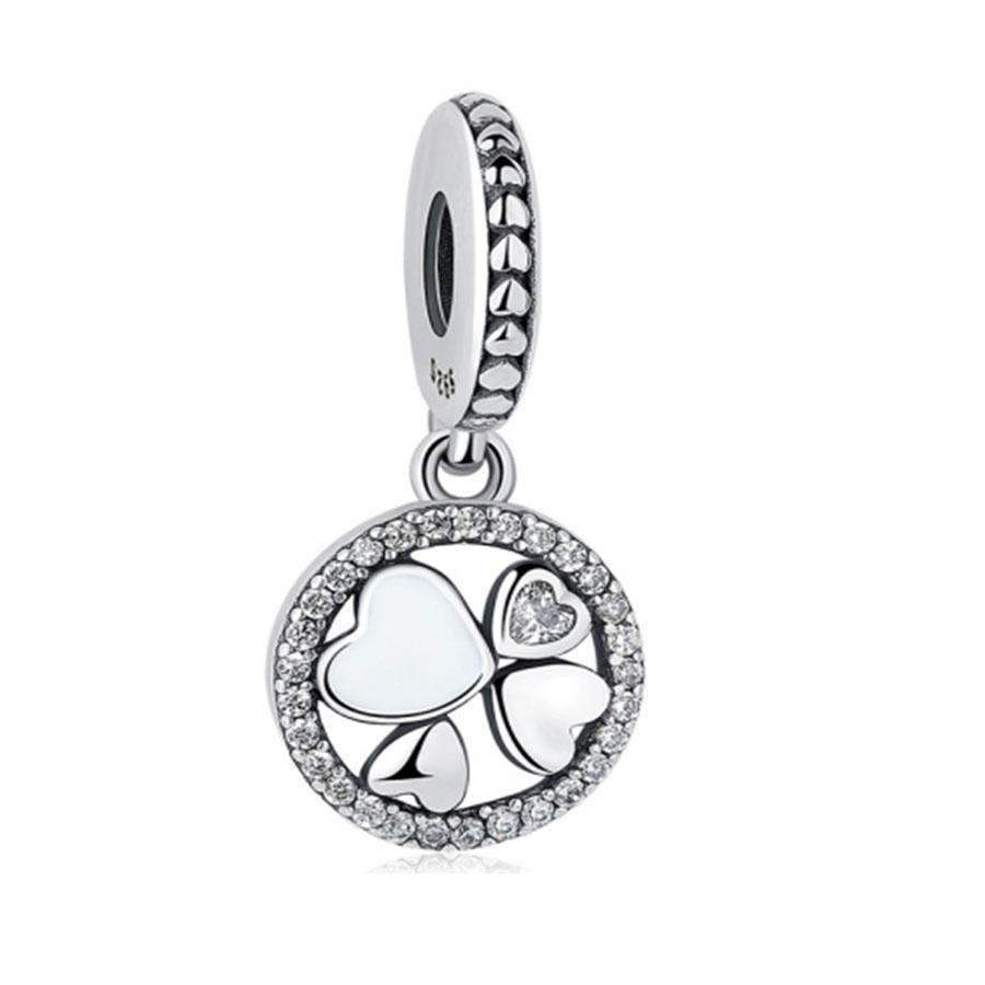 New925 Silver Family Heart-Shaped Bead Boy Girl Pendant Suitable For European Original Bracelet DIY Accessories ExquisiteJewelry