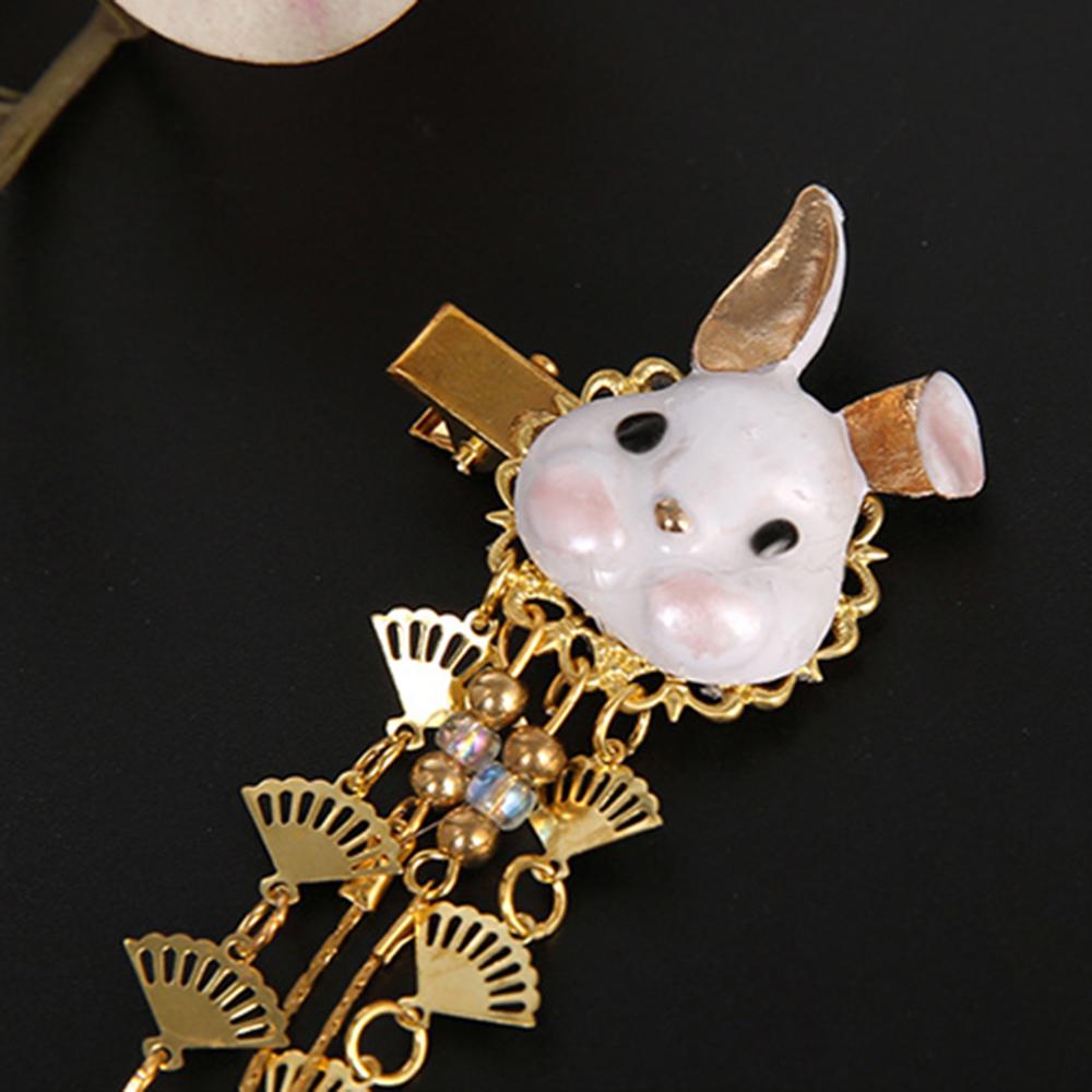 Cute Daily Cosplay Hanfu Tassels Handwork Rabbit Hairpin Hair Accessories Hair Clip