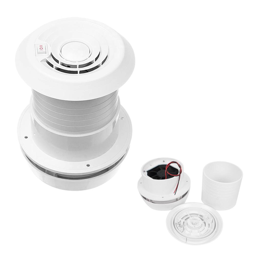 12V Round RV Vent Air Exhaust Fan Mushroom Head Roof Motorhome Vent Ventilation with LED Air Ventilation for RV Caravan Trailer