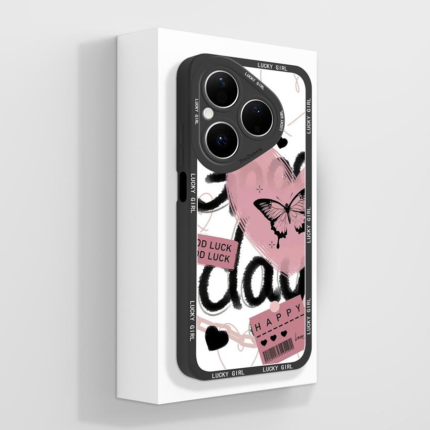 Чехлы для телефонов Huawei Pura 80 Pro Honor X7d X9d X20 V40 с красивыми деревенскими узорами, защитой объектива, из жидкого силикона, противоударный чехол для Huawei