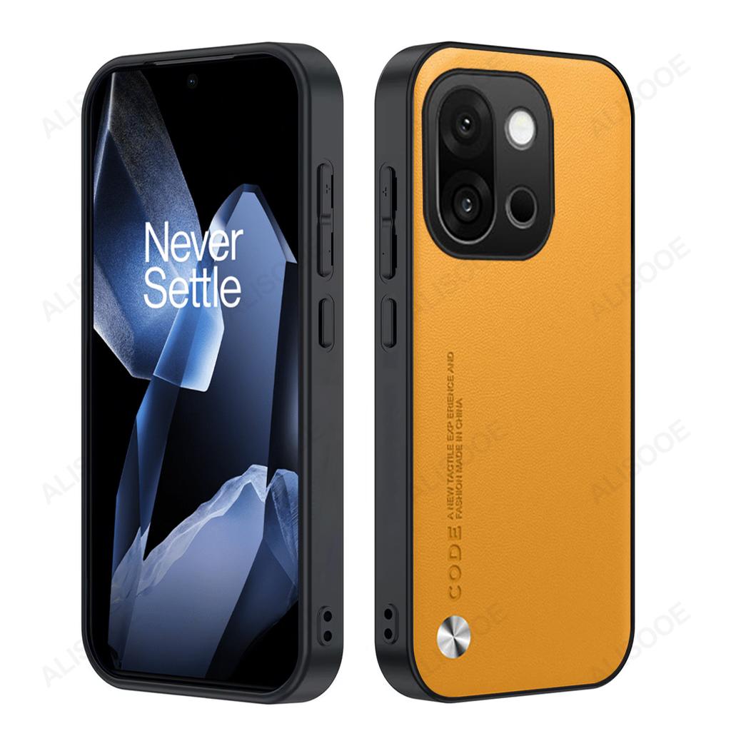 Кожаный чехол-фунда для Oneplus 15, чехол Capa из искусственной ПУ-кожи с роскошной текстурой волокна