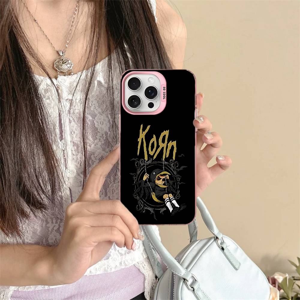 K-Korn Rock Band Colorful Phone Case For IPhone 17 16 15 14 13 12 11 Pro Max Plus Matte Cover