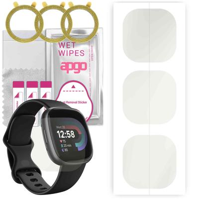 3 матовых гидрогелевых защитных пленки apgo для Fitbit Versa 4, гидрогелевая пленка, гибкий, мягкий ТПУ с позиционирующим слоем, простая установка