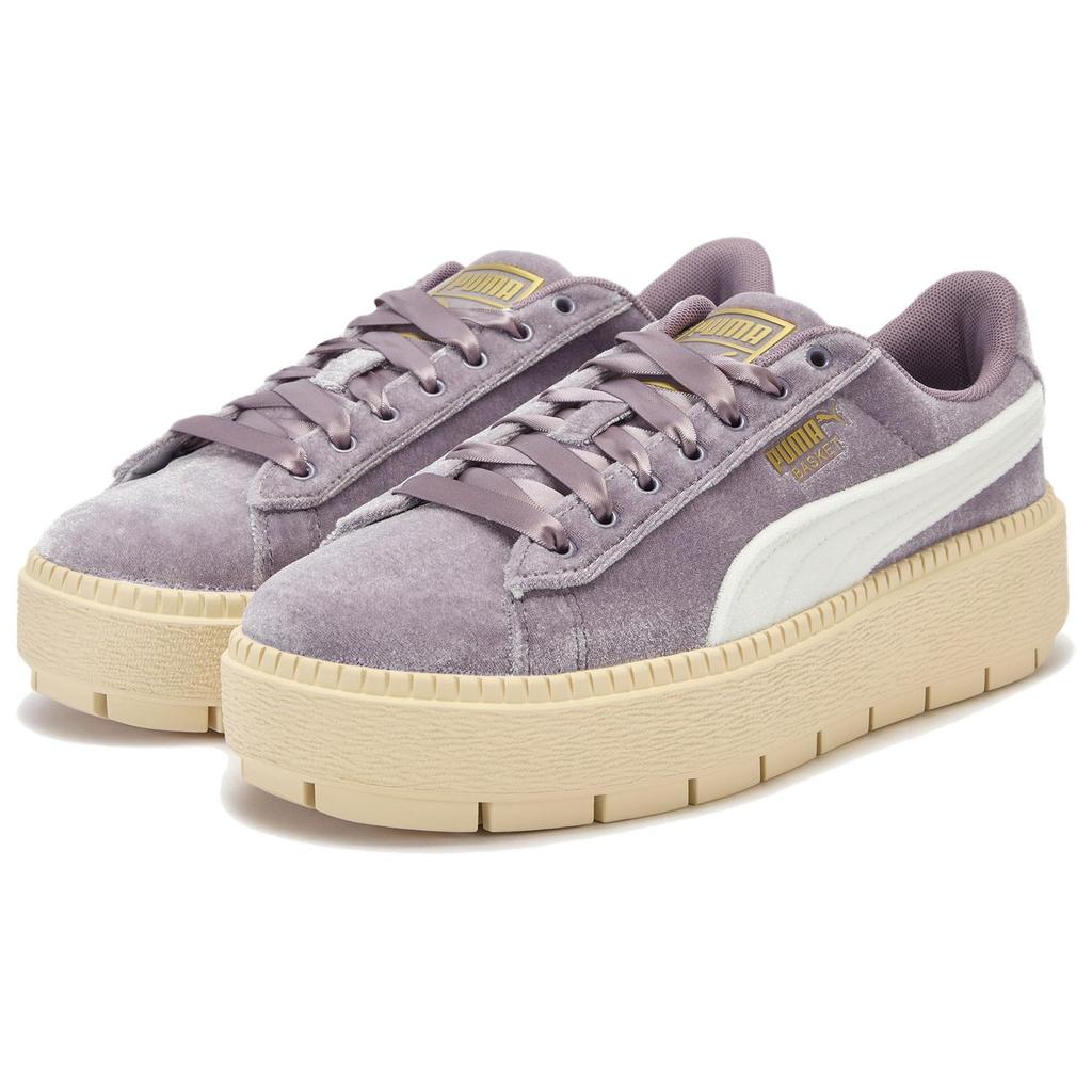 Puma Платформа Удобные Универсальные Прочные Низкие Кроссовки Женские Кроссовки Фиолетовые 406752-04