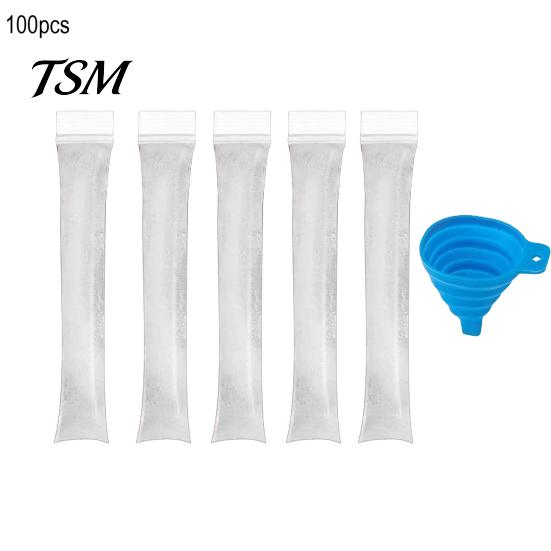 Tasteless Popsicle Bags 50/100Pcs Disposable Bag BPA-Free Freezer Tubes with Zip Seals And Mess-free Funnel Leak-Proof DIY Mold for Ice Pops