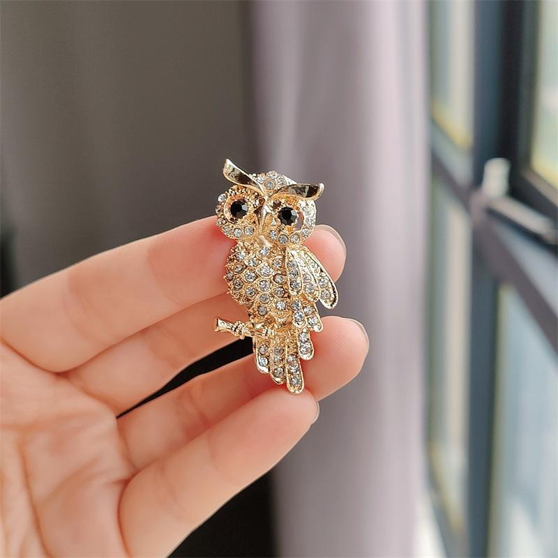 Лидер продаж, уникальная личность, изысканная брошь-сова с полным бриллиантовым покрытием, булавка для одежды
