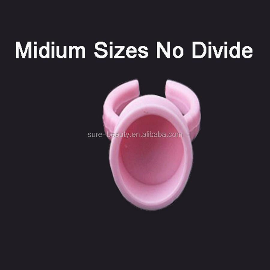 100pcs Plastic Portable Simple Microblading Nail Tattoo Ink Pigment Eyelash Glue Holder Ring for Eyelash Extension Tools