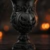 Creative Office Supplies 3D Printed Gothic Pumpkin Pen Holder, Retro European Style Relief Stationery Halloween Decor Organizer, Goblet Shape Desktop