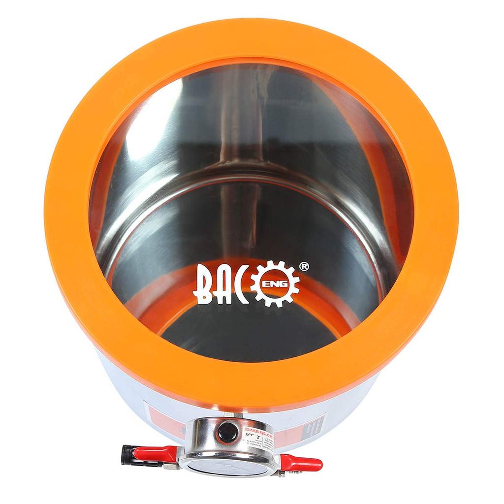 BACOENG 12L вакуумный барабан вакуумная камера комплект дегазации смолы вакуумная закаленная стеклянная крышка пеногаситель,