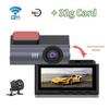 Видеорегистратор Ultra HD, Автомобильный DVR, 24-часовой мониторинг парковки, Передний и задний WIFI-регистратор