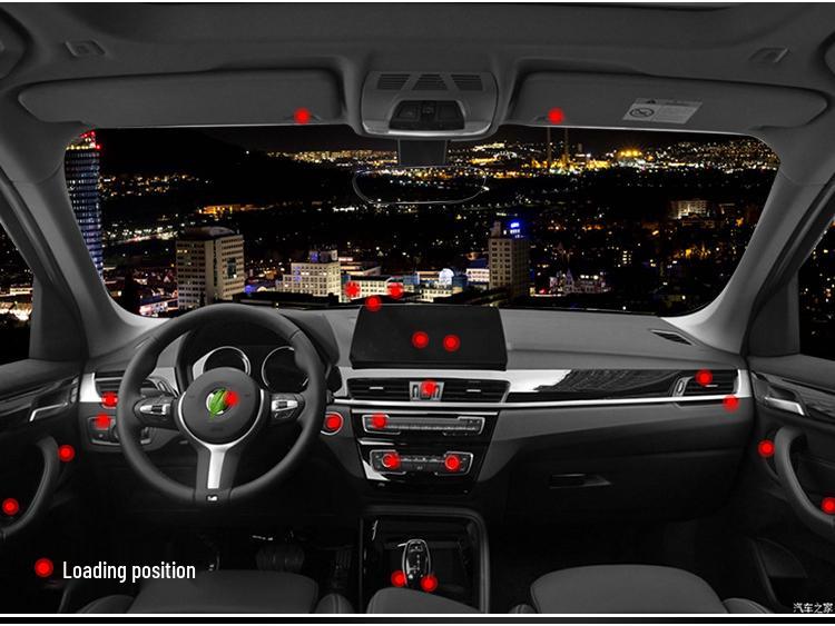 Наклейки с декоративной инкрустацией бриллиантами для модификации интерьера BMW для 16-20 X1 Стеклоподъемники (Передний задний)