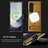 Кожаный чехол-подставка с магнитом Crystal Shield для Samsung Z Fold7 - Полное покрытие, Защита от падений