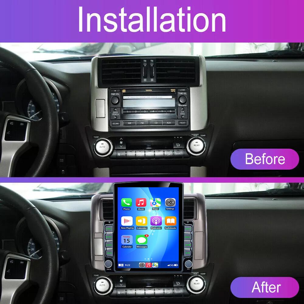 Android 13 для Toyota Land Cruiser Prado 150 2009-2013 Автомобильный радиоприемник Мультимедийный навигационный плеер Беспроводной Carplay 4G GPS экран