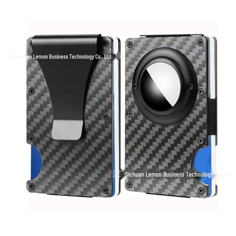 Новый держатель для карт из алюминиевого сплава с блокировкой RFID и трекером AirTag