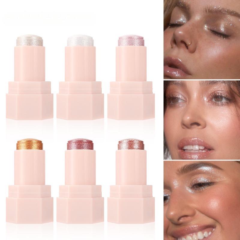 Highlighting 6-color Fine-shimmer Jelly Highlighter for Enhancing Body Highlights