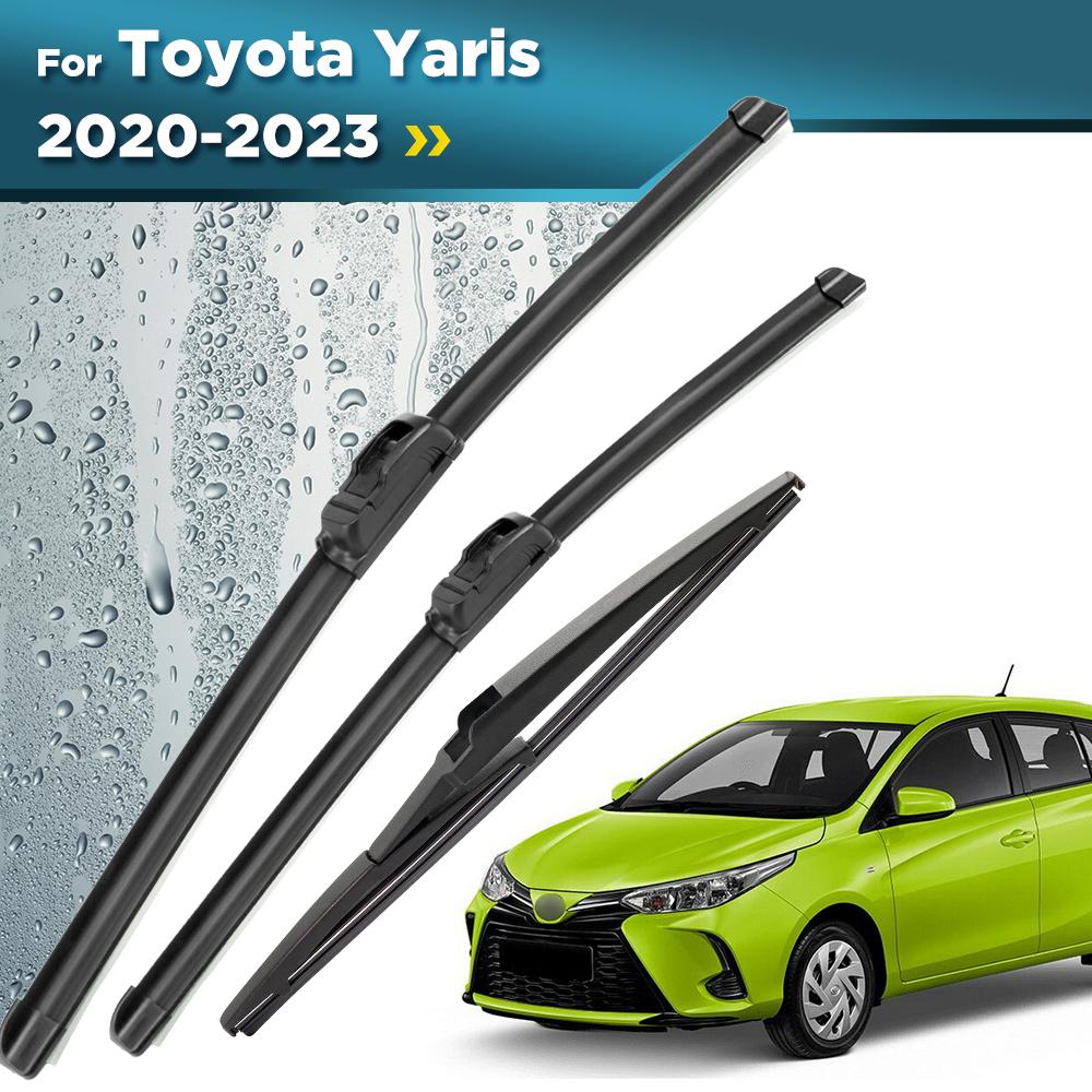 For Toyota Yaris 2020-2023 2021 2022 Wiper Front & Rear Wiper Blades Windshield Windscreen Window Brushes 24"+16"+12