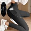 Solid Seamless Leggings With Pocket Women Soft Workout Tights Fitness Outfits Yoga Pants High Waist Gym Wear Spandex Leggings