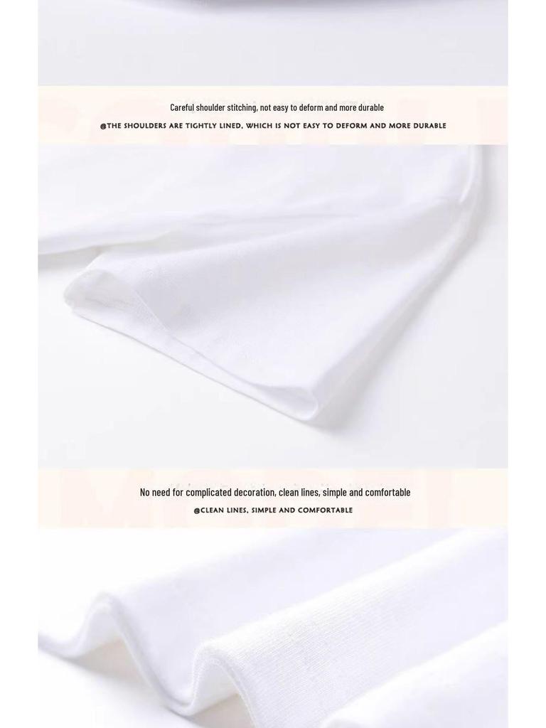 Футболка свободного покроя унисекс из чистого хлопка с короткими рукавами, лето 2025 г. - модная одежда для пар