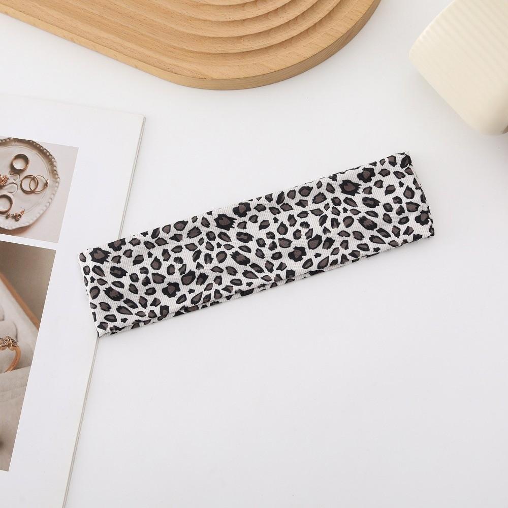 High Elasticity Leopard Print Headband Sweat Absorbing Wide Brim Headband New Yoga Headband Sports
