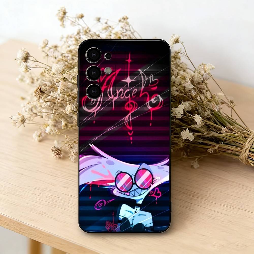 Чехол для телефона H-hazbin hotel angel dust Черный Силиконовый Мягкий Для Samsung S25,S24,S21,S22,S23,S30,Ultra,S20,Plus,Fe,Lite