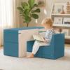 2 Piece Foam Building Blocks For Toddlers With Removable Covers Indoor Climbing And Crawling Play Set Blue