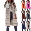 Женский и зимний темпераментный кардиган без рукавов средней длины хлопковый жилет жилет пальто
