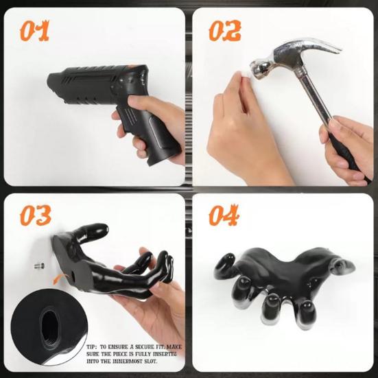 Wall Gothic Hand Sculpture Devil Hand Candle Holder Terror Hand Halloween Wall Decor for Living Room Entryway Horror Themed Party