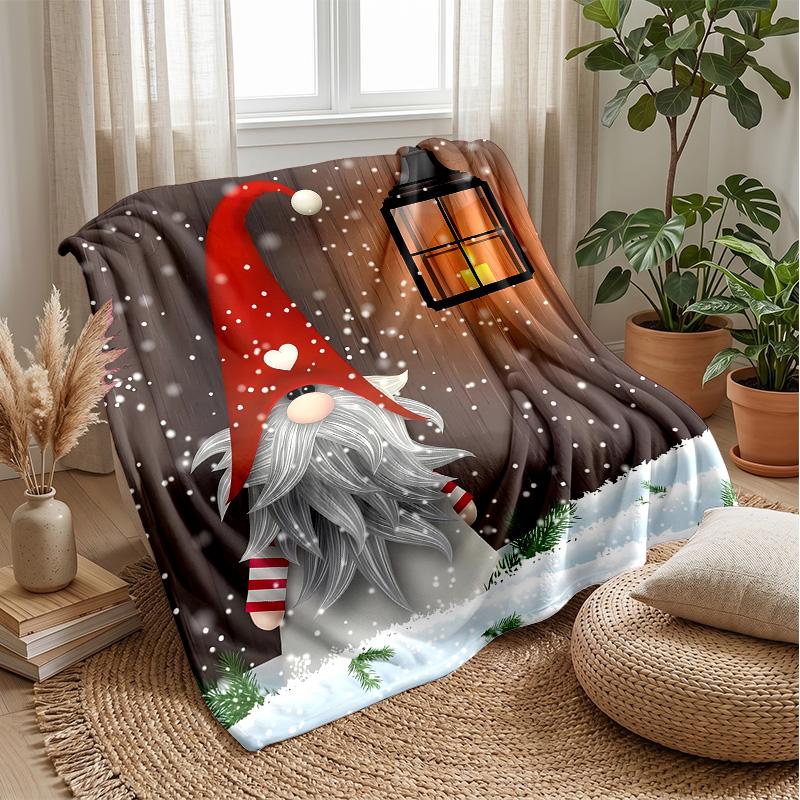 Rainbow Fantasy Gnomes Theme blanket Lightweight Warm Flannel Blanket Decorative Throw Blanket for Home Decoration