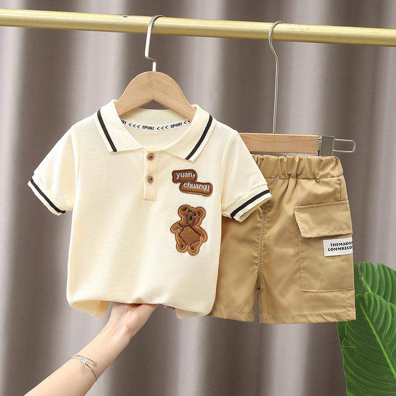 Baby Boy Clothes Set T-shirt Shorts Kids Boy Summer Clothing Set Cute Cartoon Baby Boy Outfit Set Infant Toddler Tee Shirt Pants