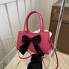 Trendy Women's Shoulder Bag 2024 Spring Bow-knot Street Style Handbag Pu Leather