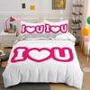3D Printed Couple Bedding Set I Love You Crown Duvet Cover Double Twin Full Queen King Adult Kids Bedclothes Quilt Cover 2/3pcs