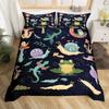 Snails Bedding Set 3pcs for Kids Boys Teens Snails On a Brnch Above The Water Comforter Cover Reptile Microfiber Duvet Cover Set