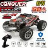 New 4WD 1:16 30/50KM/H High Speed Motor Remote Control Drift Off-road Vehicle LED Light IPX6 Waterproof Electric High Speed Racing Outdoor Truck Toy
