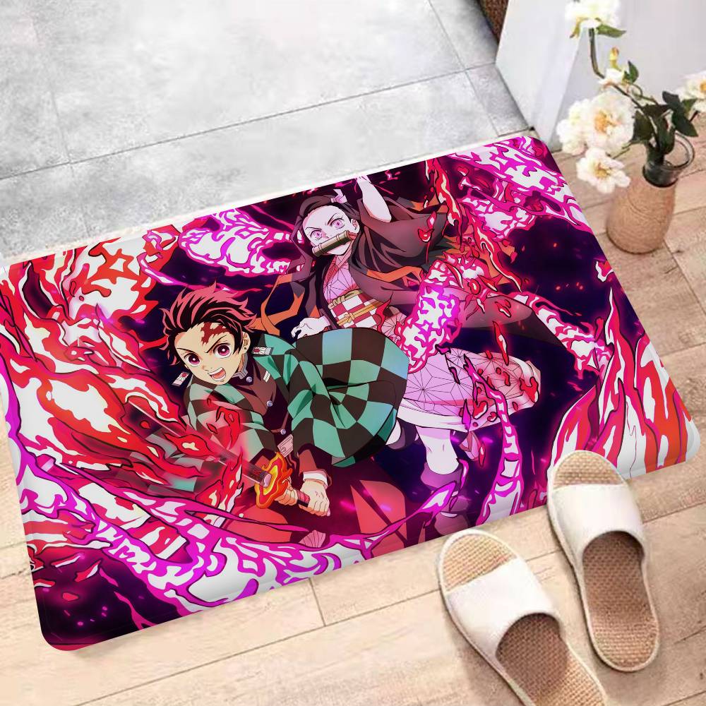 Японский истребитель демонов придверный коврик моющийся противоскользящий коврик для гостиной под диван и кресла, коврик для кухни и прикроватные коврики