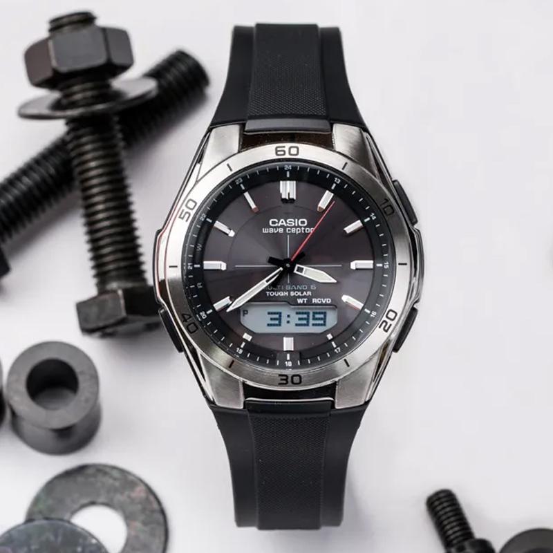 Casio Серия VINTAGE-Диск Наручные Водонепроницаемые и Ударопрочные Часы на Солнечной Батарее Кварцевый Механизм Ремешок из Смолы Японские и Корейские Часы Мужские Часы WVA-M640-1AJF