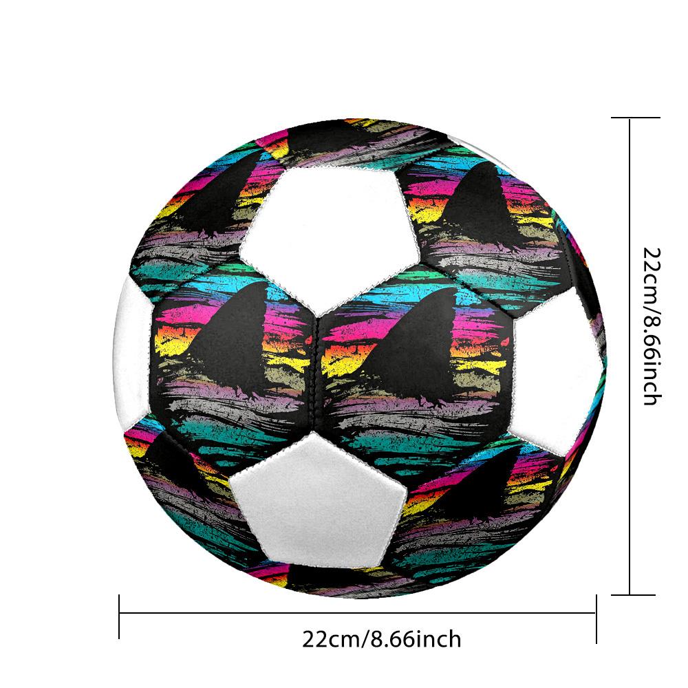 1pc Shark Sunset Art Lightweight PVC Training Soccer Ball, Size 5, Suitable for Indoor and Outdoor TrainingGift y60365