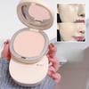 Прессованная пудра для стойкой фиксации и подкрашивания - Минимизирует поры, Не скатывается, Естественный финиш с включенной пуховкой водостойкая пудра