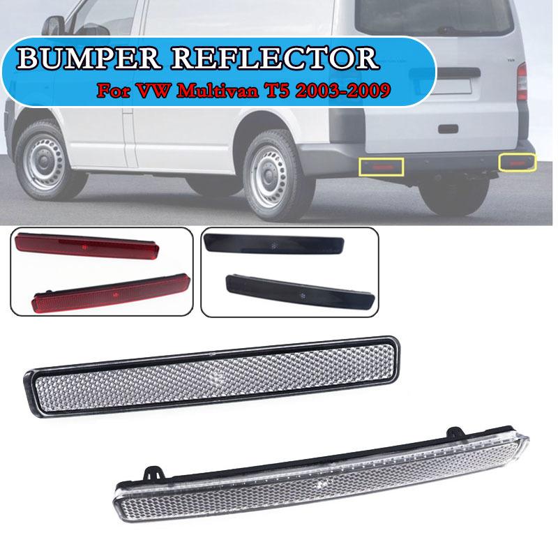 2 шт., отражатель заднего бампера, левый и правый для VW Multivan T5 2003-2009, красные задние фонари, полосы, предупреждение о парковке, тормоз