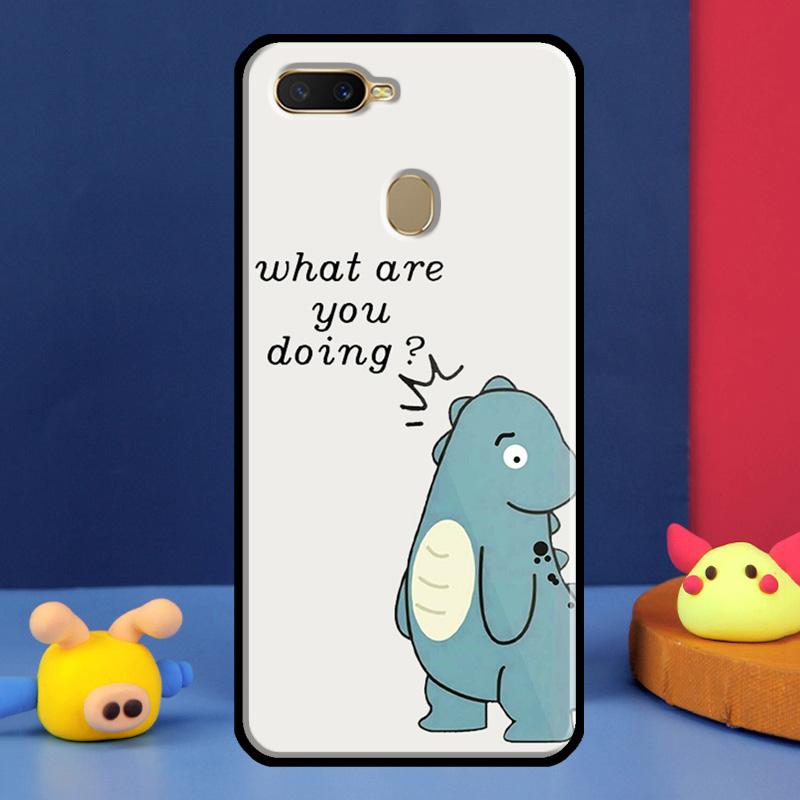 Парный Милый Чехол с Динозавром Для Oppo A16 A76 A96 A58 A78 A98 A5 A9 A91 A15 A17 A77 A52 A72 A74 A94 A54S A57S Чехол