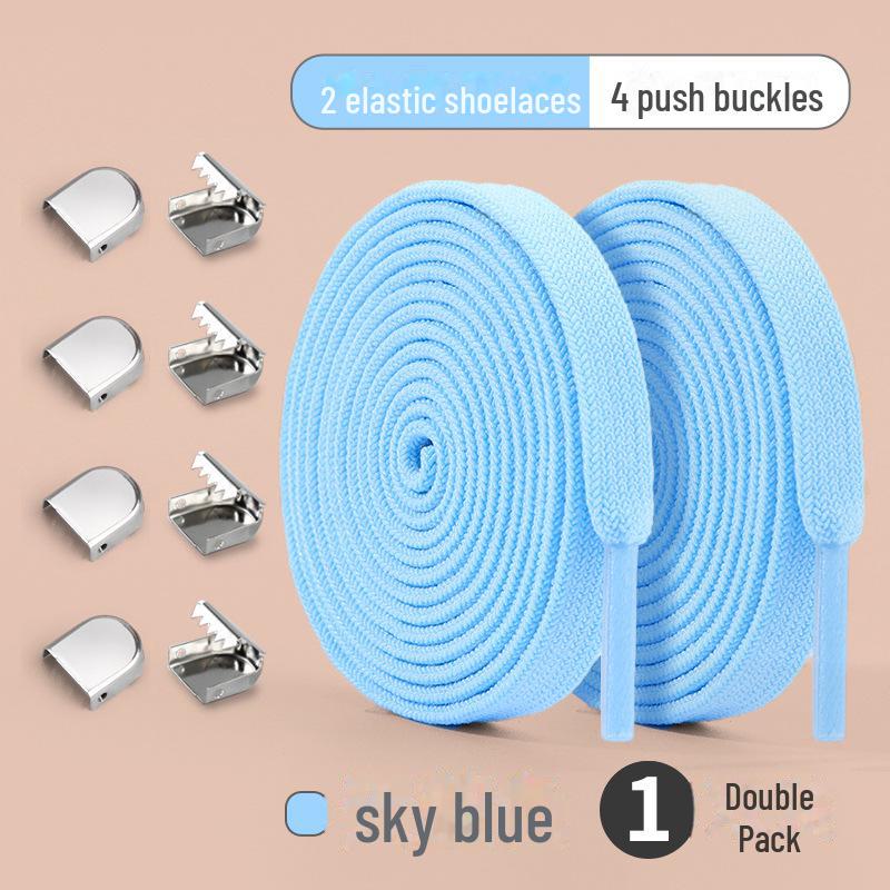 Белая эластичная пряжка для шнурков без завязок для взрослых и детей