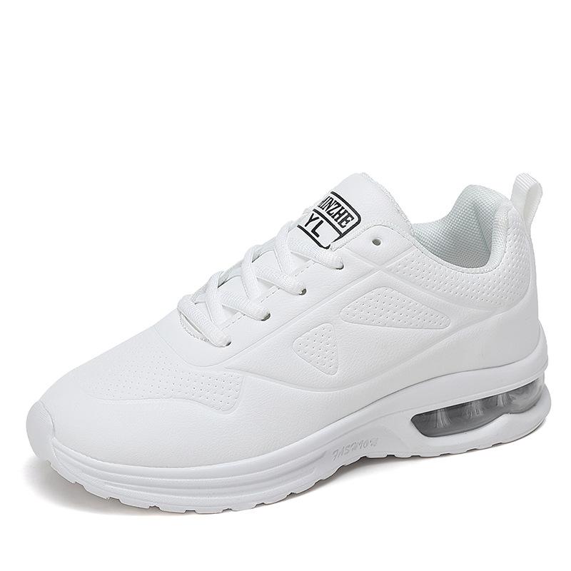 Женские модные кроссовки с воздушной подушкой, из ПУ кожи, для бега, противоскользящая уличная спортивная обувь, эластичные тренировочные кроссовки для зала